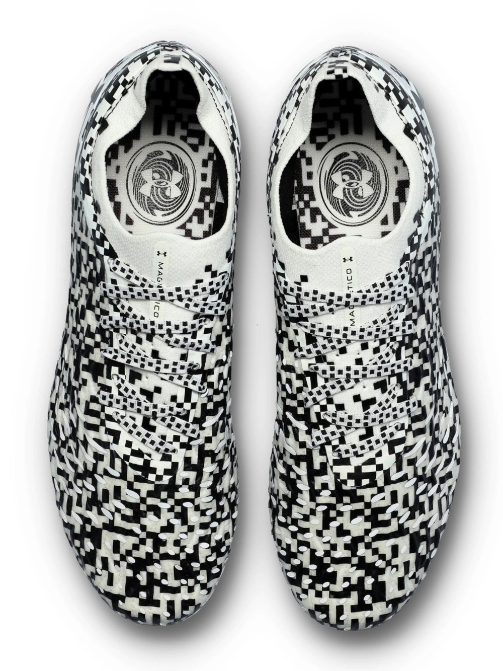 Under Armour Magnetico Elite 5 FG soccer black and white pixel